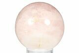 Polished Rose Quartz Sphere - Madagascar #253797-1